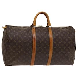 LOUIS VUITTON Monogram Keepall 55 Borsa Boston M41424 LV Auth 123436