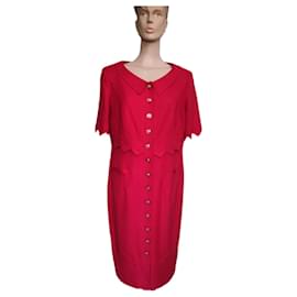 Louis Féraud Kleid Fuchsia aus Viskose