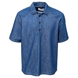 Autre Marque Polo Sunnei in denim blu a maniche corte