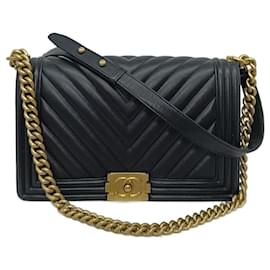 Chanel Borsa I Go Chevron Pelle Nera
