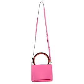 Borsa a tracolla Marni Pannier in pelle rosa
