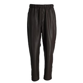 Entspannte Alt-Leder-Hosen Nanushka Jain Okobor aus schwarzem Polyester