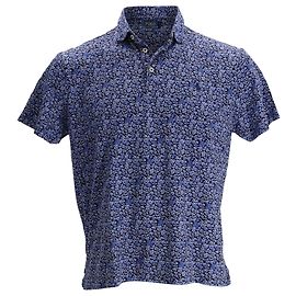 Polo Ralph Lauren Camicia Polo Slim Personalizzata con Stampa Floreale in Cotone Blu