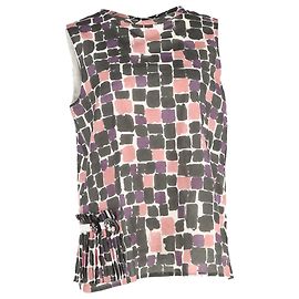 Top de tirantes con pliegues impresos Max Mara en algodón multicolor