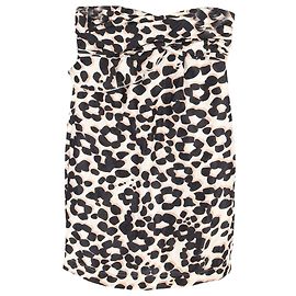 Vestido mini sin tirantes estampado de See by Chloé en seda con estampado animal