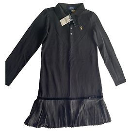 Polo Ralph Lauren Kleid aus Baumwolle Schwarz Mädchen