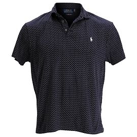 Polo Ralph Lauren Camicia Polo Slim Dot Personalizzata in Cotone Blu Navy