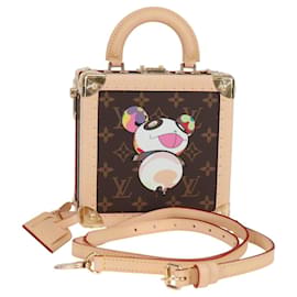 LOUIS VUITTON Monogram Panda LV �~ TM Mini Square Trunk Bag M13127 Auth BA2353SM