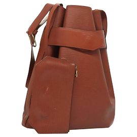 LOUIS VUITTON Epi Sac Depaule GM Borsa a Spalla Marrone M80193 LV Auth 123400