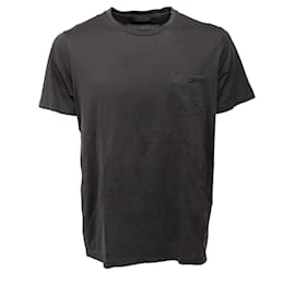 T-shirt Prada in cotone grigio antracite