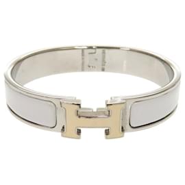 Bracelet Bangle Hermes Click H Clack PM Gris Métallique - Hermès