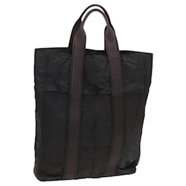 Hermès HERMES Acapulco Cabas MM Tote Tasche aus Nylon Braun Auth bs25764