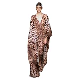 Robe Kaftan en Soie Imprimé Léopard Yves Saint Laurent x Tom Ford Printemps 2002