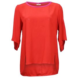 Stella Mc Cartney Stella McCartney Bluse mit seitlichem Schlitz aus rotem Acetat