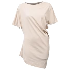 Top a maniche corte Jil Sander in cotone beige