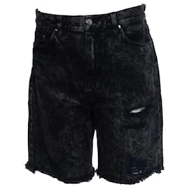 Amiri, pantalones cortos de mezclilla Trasher en negro