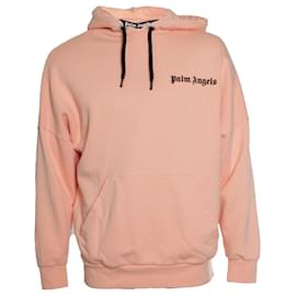 Palm Angels, Übergroßer Fleece-Hoodie mit flockiertem Logo