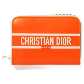 Cartera Dior de cuero naranja