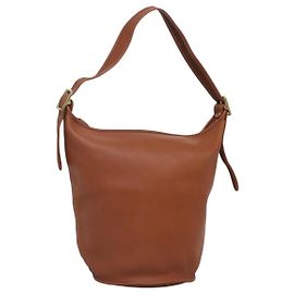 Coach Borsa a spalla in pelle marrone Auth am8426