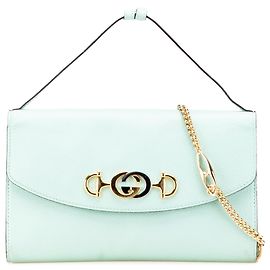 Bolsa Zumi pequena de couro verde da Gucci
