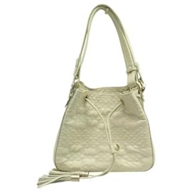 BORSA A MANO LANCEL SECCHIO SORPRENDENTE IN PELLE CREMA - Lancel