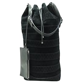 BORSA A SECCHIO SAINT LAURENT MONOGRAMMA IN SUEDE E PELLE NERA YSL