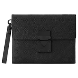 Louis Vuitton Pochette S-Lock in pelle Taurillon Monogram nera