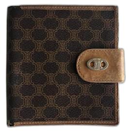 Céline Macadam Geldbörse Braun und Beige Leder