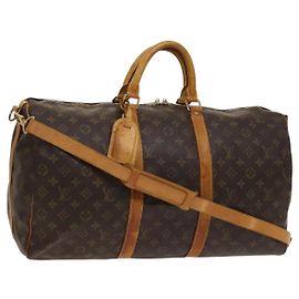 LOUIS VUITTON Monogram Keepall Bandouliere 50 Borsa Boston M41416 LV Auth 125289