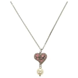 Collana rosa con design a cuore Miu Miu