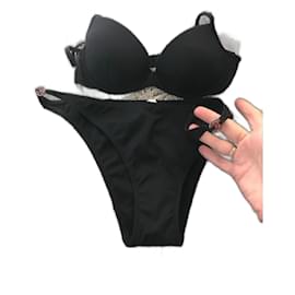 Bañador de dos piezas Chanel negro