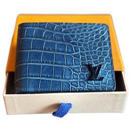Louis Vuitton Carteira Múltipla Alligator (Azul)