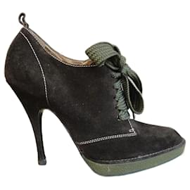 Stivaletti Dolce & Gabbana Marrone Scuro Camoscio