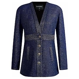 Chanel Paris / Ägypten Celestial Gleam Jacke mit CC Gripoix Knöpfen 36 FR