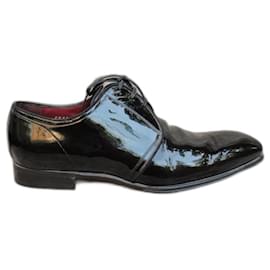 Derby Millenial Dolce & Gabbana in pelle verniciata nera
