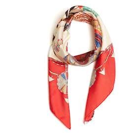 Foulard Quadrato Hermès 90 Perle del Kenya 1997 Rybaltchenko Foulard in Twill Hermes