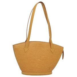 LOUIS VUITTON Epi Saint Jacques Manici Borsa Lunga Gialla M52339 LV Auth BA2562