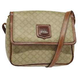 Céline Borsa a spalla in tela Macadam CELINE PVC beige Auth 118792