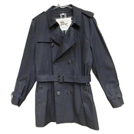 Gabardina Burberry The Chelsea Negra de Algodón