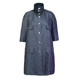 Chanel CC Camellia Celestial Shimmer Trench Coat 44 FR