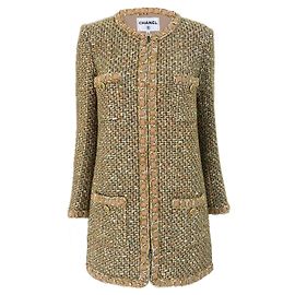 Chanel Chaqueta de tweed beige Regal Serenity 34 FR en París / Roma