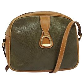 Céline Borsa a Spalla CELINE in Pelle Khaki Oro Auth BA2573