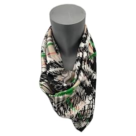 Sciarpa in seta Burberry – design tartan moderno con stampa astratta