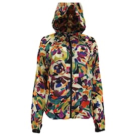 Giacca a vento con stampa astratta Kenzo in nylon multicolore
