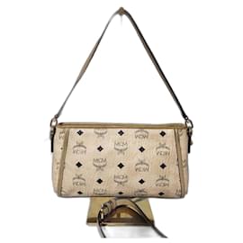 Sac bandoulière en cuir MCM Visetos beige