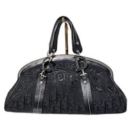 Christian Dior Diorissimo Blumenrahmen Tasche Schwarz