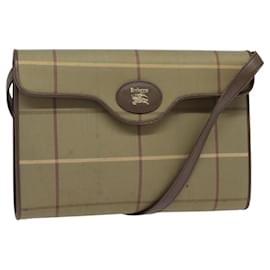 Bolso de Hombro Burberrys Nova Check de Lona Beige Dorado Auth BA2751 - Autre Marque