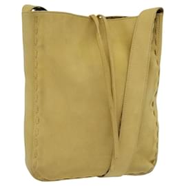 Burberrys Blue Label Shoulder Bag Suede Beige Silver Auth ti3150 - Autre Marque