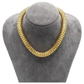Autre Marque Collana intrecciata in oro giallo 18K vintage