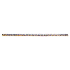 Autre Marque Saphir-Linie-Armband aus 18K Gelbgold